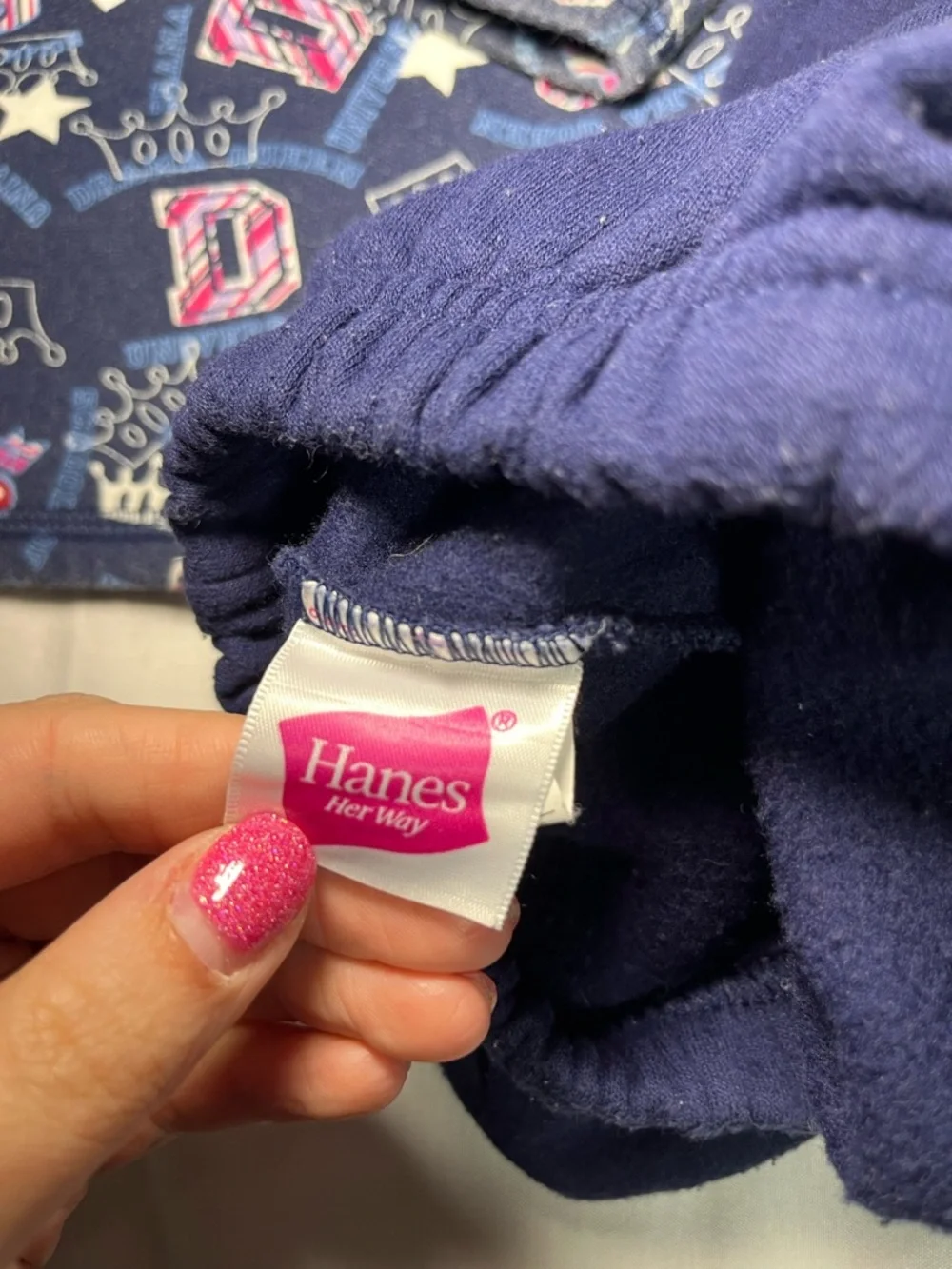 Vintage Hanes Her Way Girls XS 4/5‎ Diva Crown Blue Sweat Set Y2K